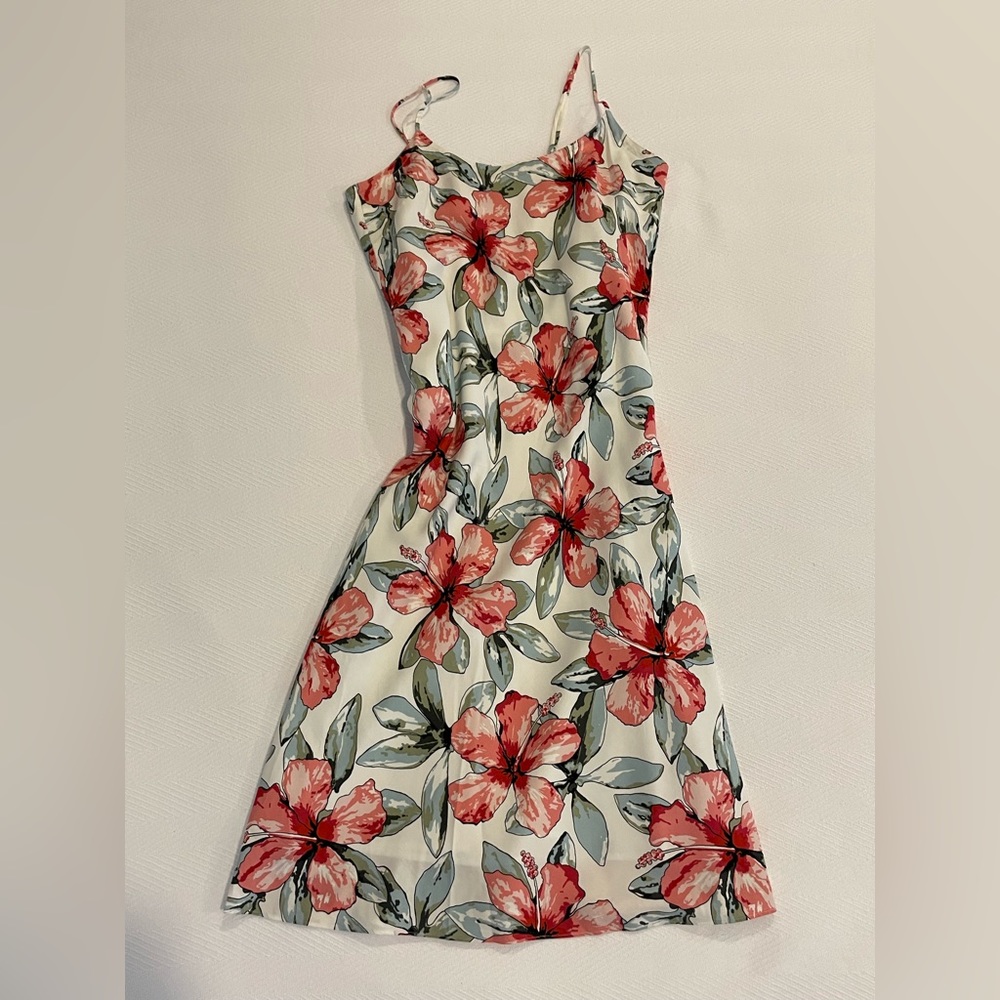 HAWAIIAN PRINT KAHALA FLORAL DRESS  SIZE 8 SUMMER BEACH VACATION PARTY